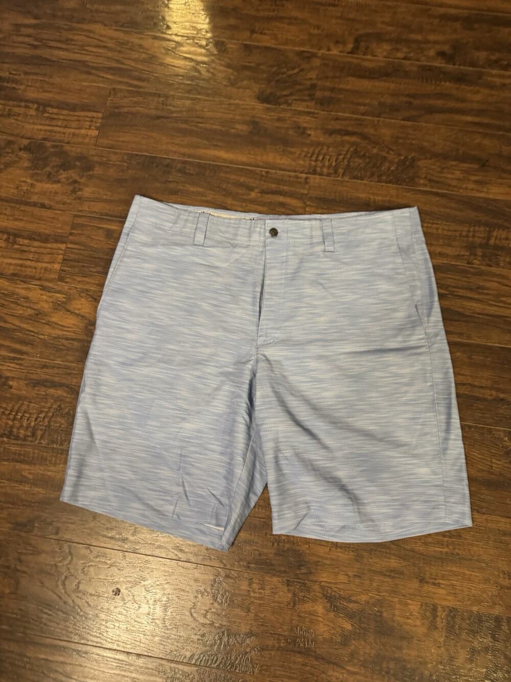 Callaway Men’s Golf Shorts 38 Light Blue Flat Front Pockets